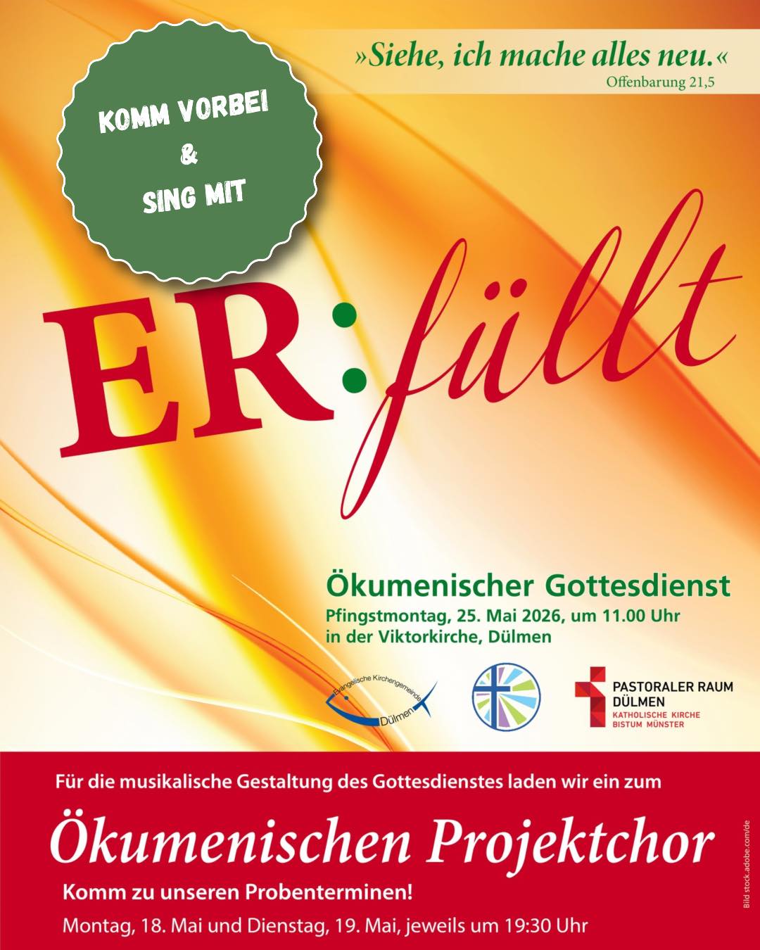 Chorprojekt Pfingstmontag