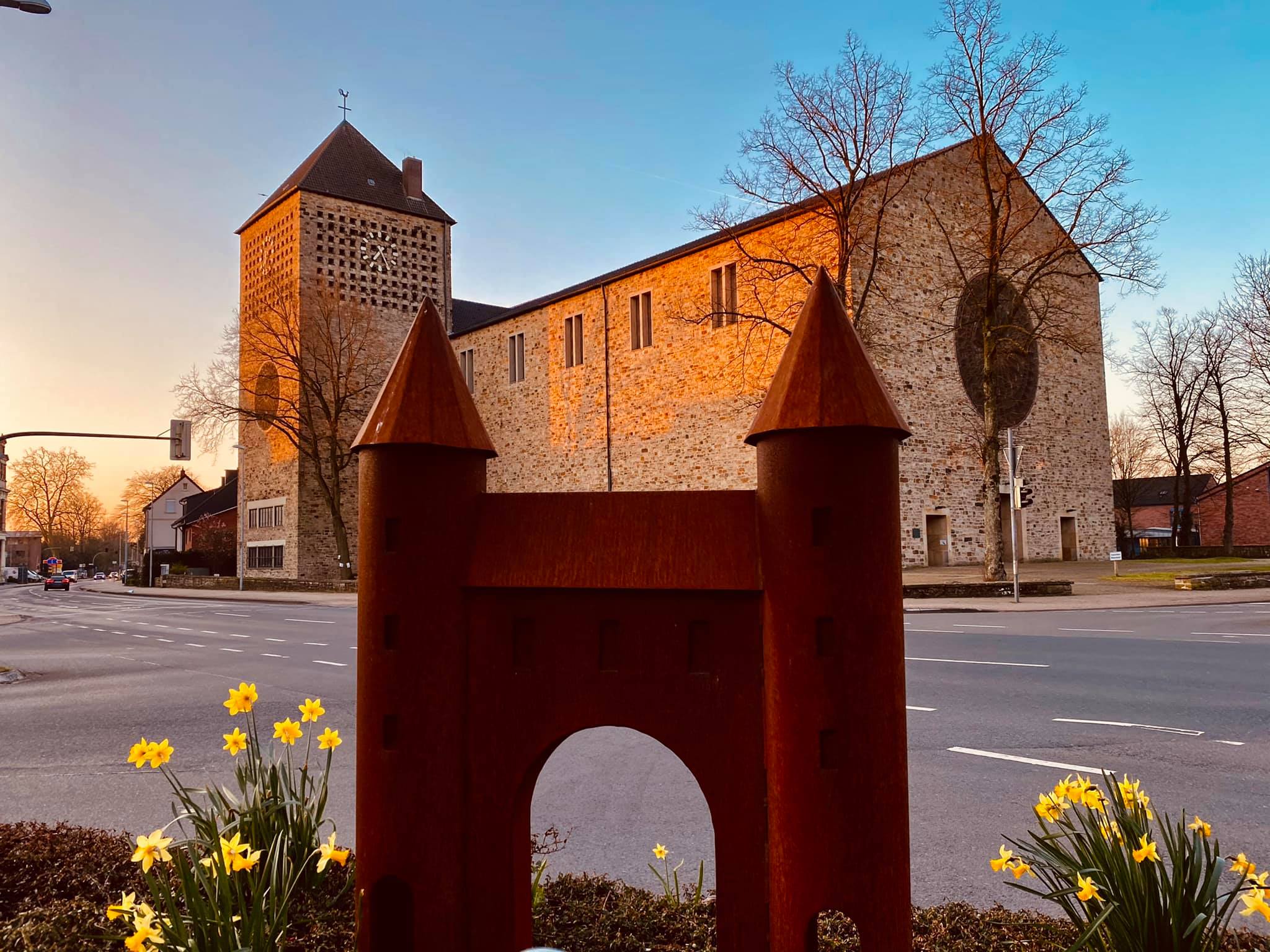 Kreuzkirche am frühen Morgen